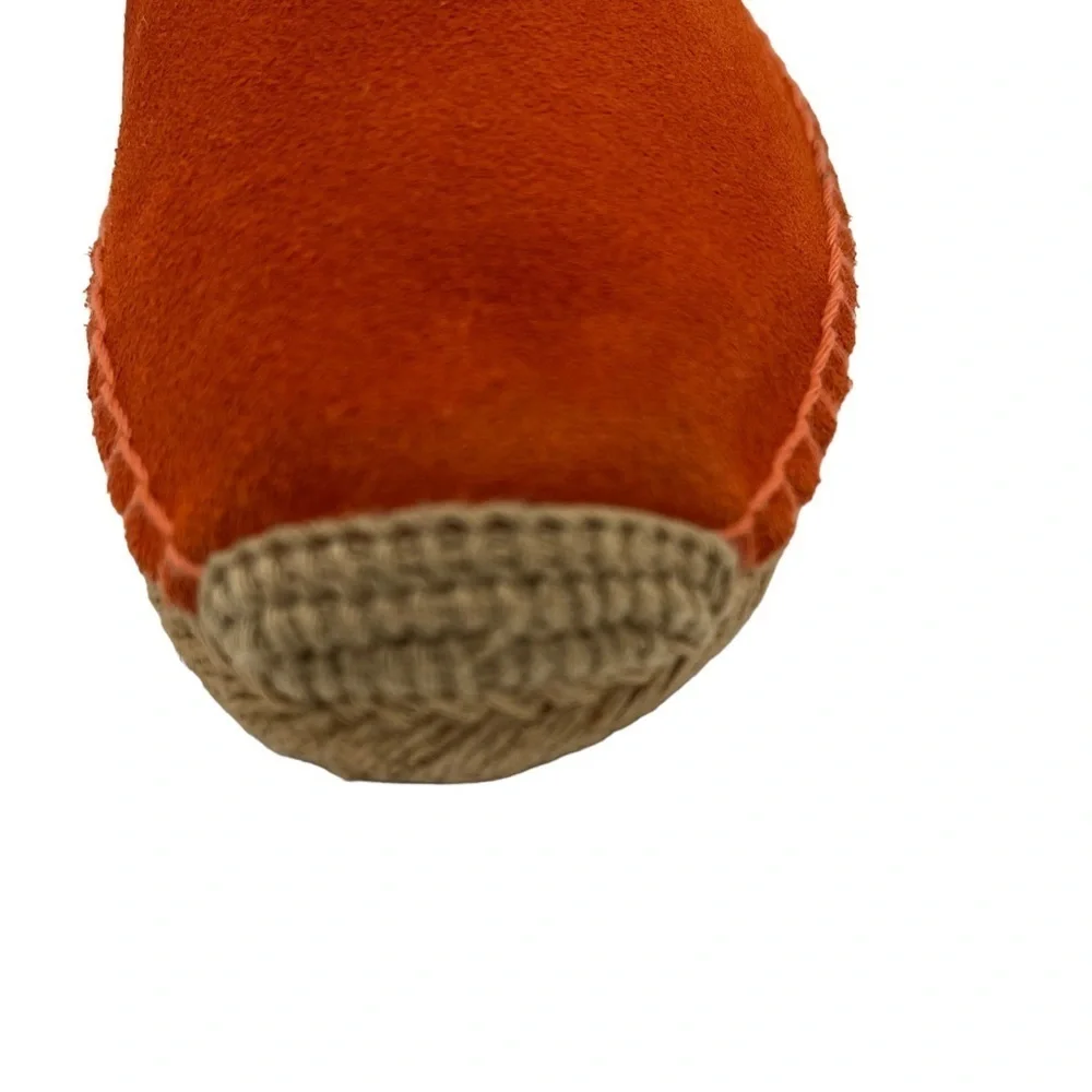 UGG Women’s Sandrinne Suede Orange Espadrille Size 7.5